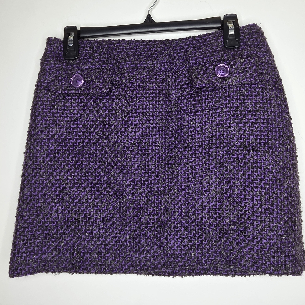 NWT Michael Kors Size 4 Purple Tweed Mini Skirt